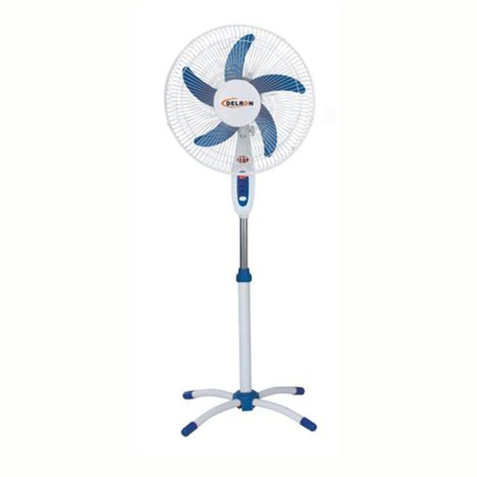 2 x Delron DSF-45 Standing Fan Blue/White