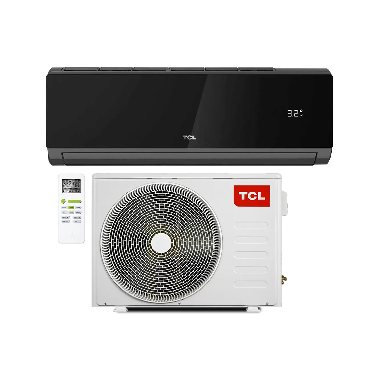 TCL 2.5HP R410a 3 Star Inverter AC Black Mirror