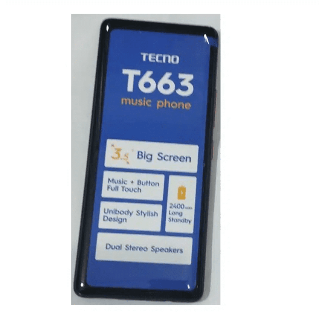 Tecno T663 Dual Sim With Camera & Super Bright Torch, FM, Bluetooth